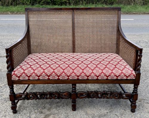 EDWARDIAN OAK BERGERE SUITE - ADDITIONAL PHOTO 4
