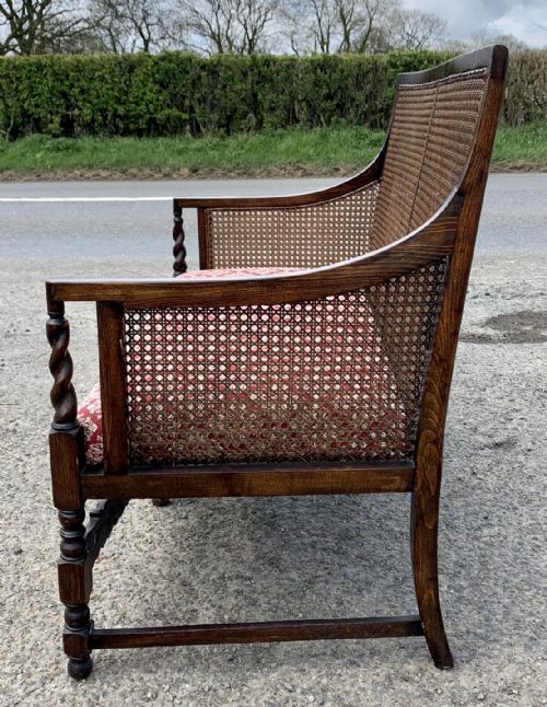 EDWARDIAN OAK BERGERE SUITE - ADDITIONAL PHOTO 5