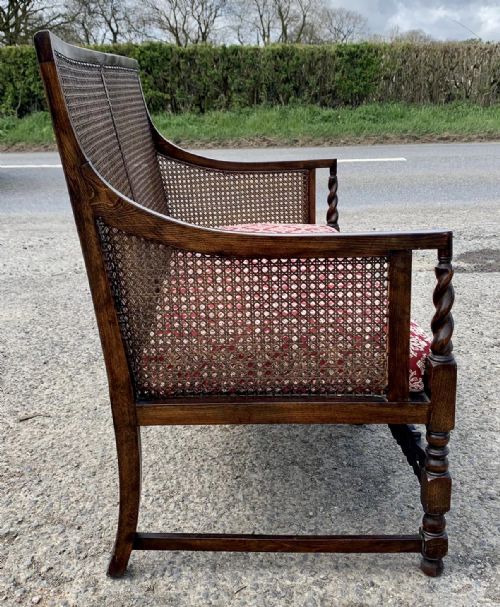 EDWARDIAN OAK BERGERE SUITE - ADDITIONAL PHOTO 6