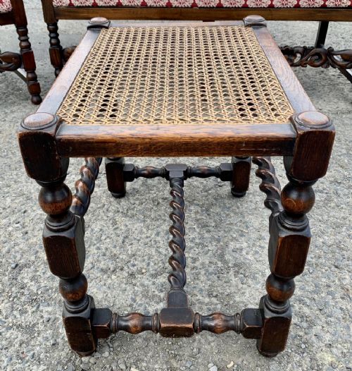 EDWARDIAN OAK BERGERE SUITE - ADDITIONAL PHOTO 15