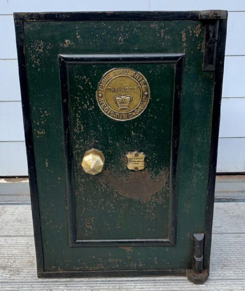 Circa 1910 the Acme Safe Complete with Keys and in Original Paint
