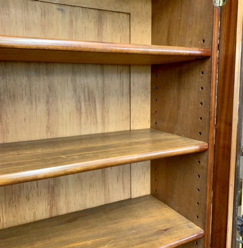 EARLY VICTORIAN 1850 MAHOGANY GLAZED BOOKCASE COMPLETE WITH KEYS - ADDITIONAL PHOTO 10