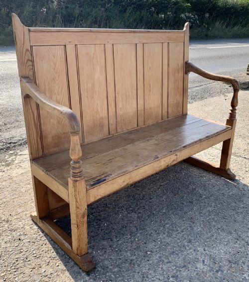 EARLY VICTORIAN PINE BENCH - ADDITIONAL PHOTO 1
