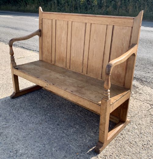 EARLY VICTORIAN PINE BENCH - ADDITIONAL PHOTO 2