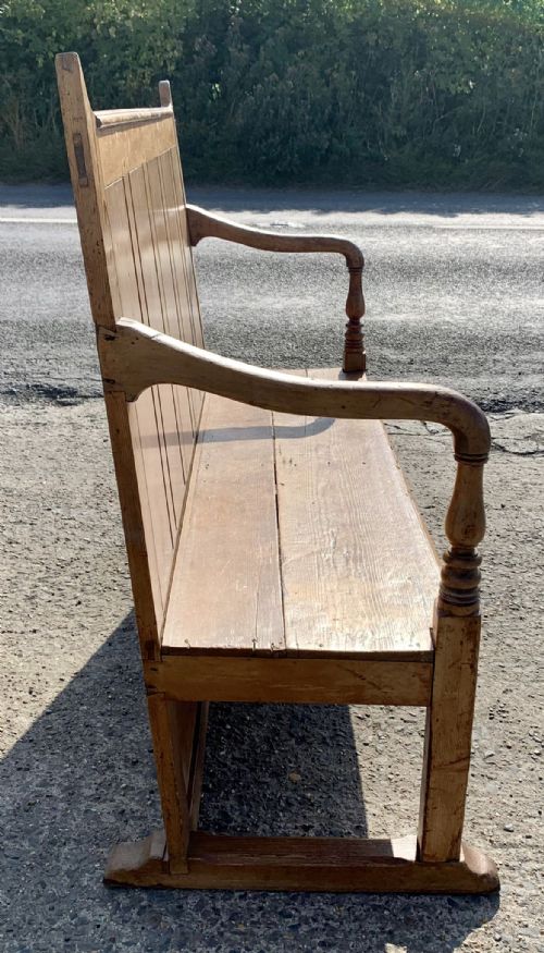 EARLY VICTORIAN PINE BENCH - ADDITIONAL PHOTO 5