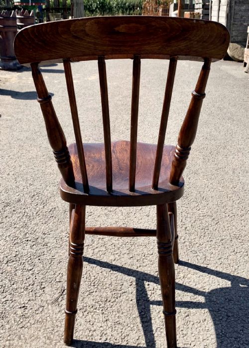 SET OF 4 VICTORIAN ELM AND BEECH STICK BACK CHAIRS - ADDITIONAL PHOTO 5