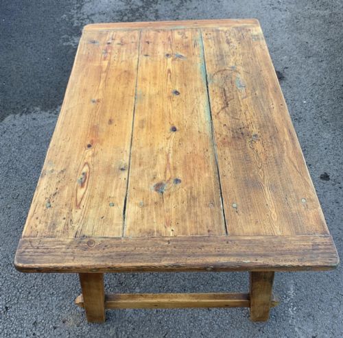 19TH CENTURY FRENCH PINE KITCHEN PREPARATION TABLE WITH DRAWER - ADDITIONAL PHOTO 3