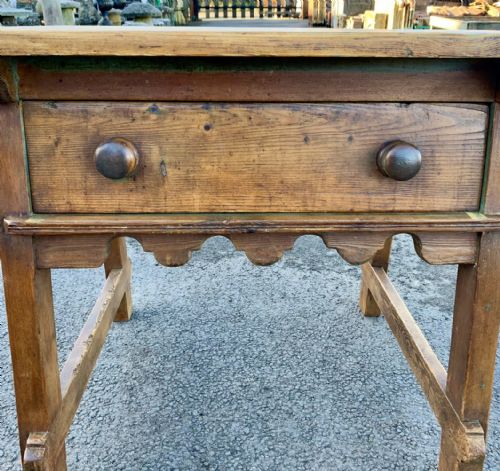 19TH CENTURY FRENCH PINE KITCHEN PREPARATION TABLE WITH DRAWER - ADDITIONAL PHOTO 7