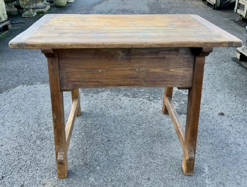 19TH CENTURY FRENCH PINE KITCHEN PREPARATION TABLE WITH DRAWER - ADDITIONAL PHOTO 10