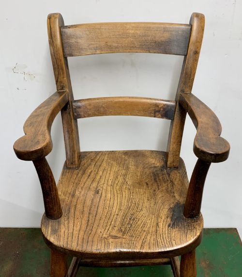 19TH CENTURY ASH AND ELM CHILDS CHAIR - ADDITIONAL PHOTO 3
