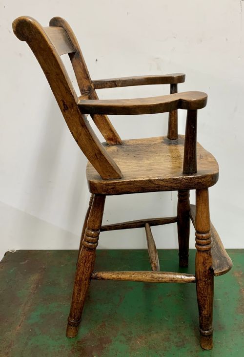 19TH CENTURY ASH AND ELM CHILDS CHAIR - ADDITIONAL PHOTO 6