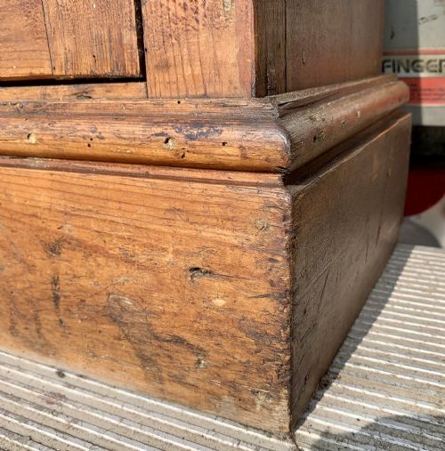 VICTORIAN PINE CHURCH BIBLE OR PRAYER BOOK 4 DOOR CUPBOARD - ADDITIONAL PHOTO 9