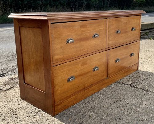 1920 MAHOGANY MILLINERS SHOP COUNTER WITH 4 LARGE DRAWERS - ADDITIONAL PHOTO 1