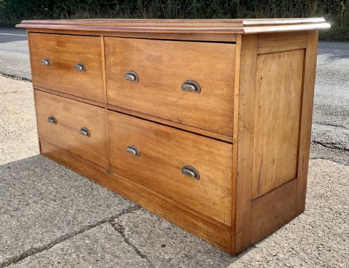 1920 MAHOGANY MILLINERS SHOP COUNTER WITH 4 LARGE DRAWERS - ADDITIONAL PHOTO 2