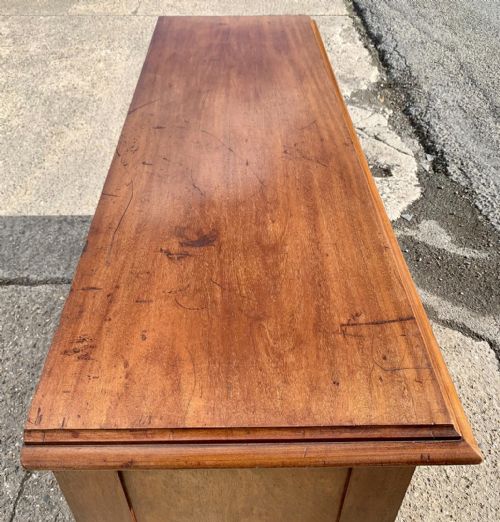 1920 MAHOGANY MILLINERS SHOP COUNTER WITH 4 LARGE DRAWERS - ADDITIONAL PHOTO 3