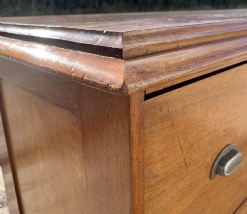 1920 MAHOGANY MILLINERS SHOP COUNTER WITH 4 LARGE DRAWERS - ADDITIONAL PHOTO 5