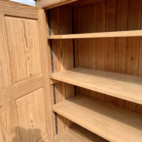 VICTORIAN PITCH PINE SCHOOL CUPBOARD - ADDITIONAL PHOTO 2