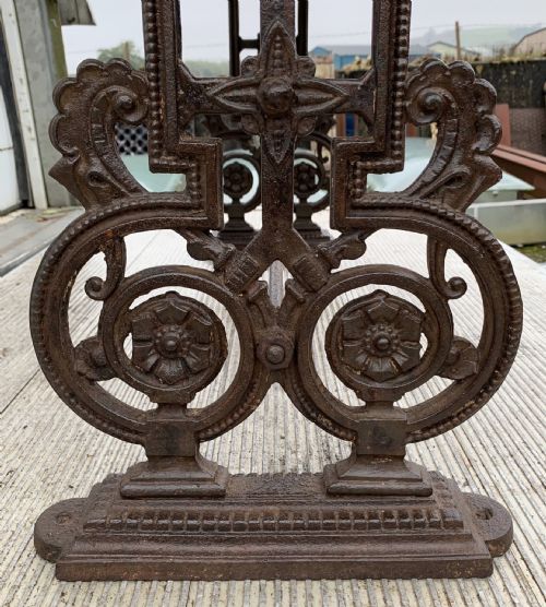 VICTORIAN CAST IRON TABLE WITH MARBLE TOP SOLD - ADDITIONAL PHOTO 8