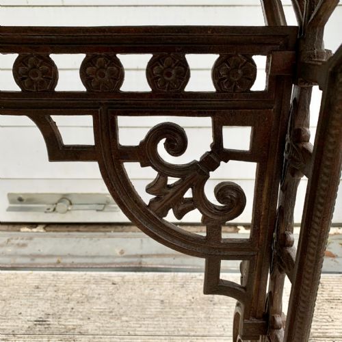 VICTORIAN CAST IRON TABLE WITH MARBLE TOP SOLD - ADDITIONAL PHOTO 13