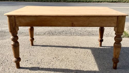 CIRCA 1900 KITCHEN TABLE WITH SINGLE DRAWER TO END - ADDITIONAL PHOTO 4