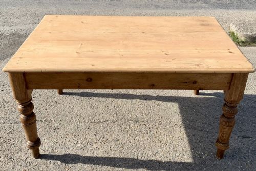 CIRCA 1900 KITCHEN TABLE WITH SINGLE DRAWER TO END - ADDITIONAL PHOTO 6
