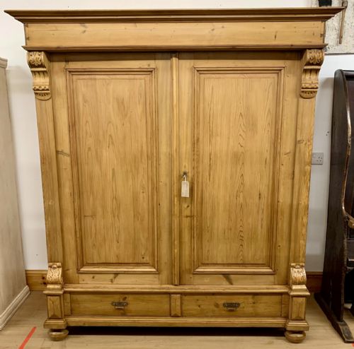 19th century east european pine knock down wardrobe - CATEGORY: ANTIQUE CUPBOARDS - DATED 19TH CENTURY