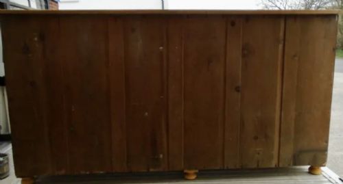 LARGE VICTORIAN PINE 8 DRAWER CHEST WITH A COMPLETE SET OF ORIGINAL TURNED KNOBS - ADDITIONAL PHOTO 7