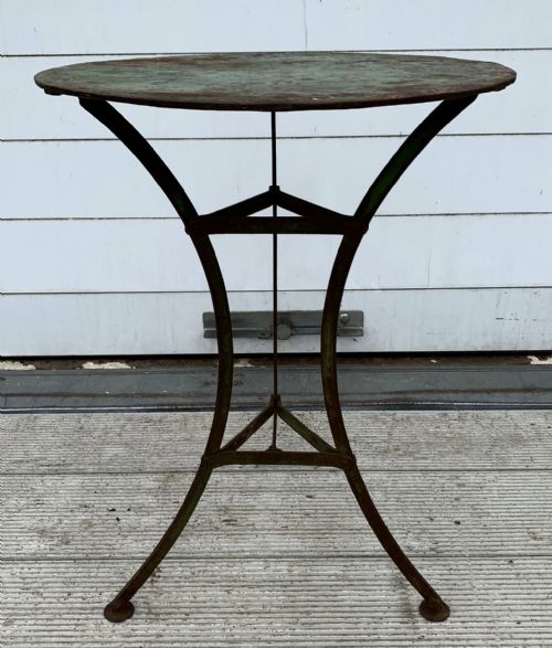 circa 1920 french cafe table with original paint - CATEGORY: ANTIQUE TABLES - DATED 1920