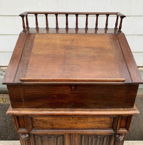 19TH CENTURY OAK CLERKS DESK OR ROSTRUM - ADDITIONAL PHOTO 3