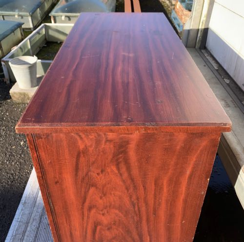 VICTORIAN PINE CHEST OF DRAWERS WITH ORIGINAL TURNED KNOBS AND FEET - ADDITIONAL PHOTO 2