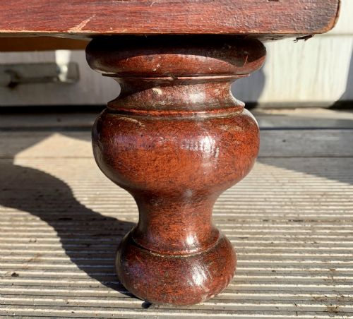 VICTORIAN PINE CHEST OF DRAWERS WITH ORIGINAL TURNED KNOBS AND FEET - ADDITIONAL PHOTO 6