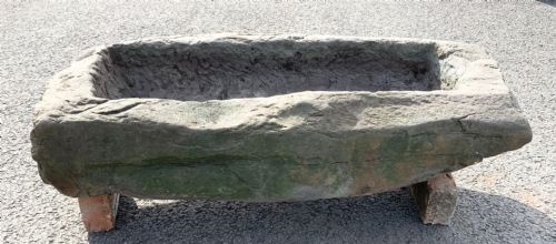 19th century rough hewn stone trough sold - CATEGORY: ANTIQUE MISCELLANEOUS - DATED 19TH CENTURY