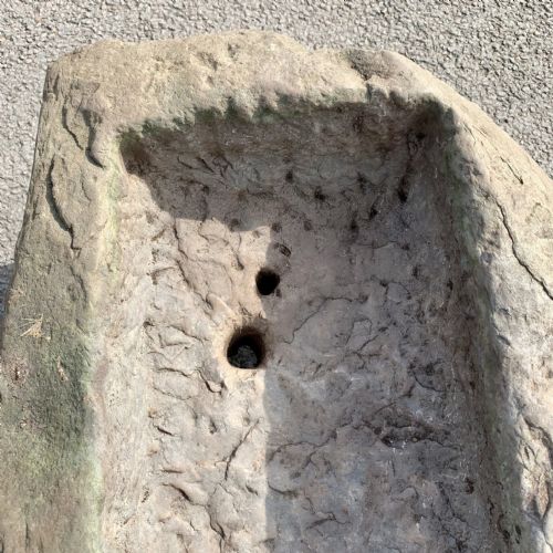 19TH CENTURY ROUGH HEWN STONE TROUGH SOLD - ADDITIONAL PHOTO 7