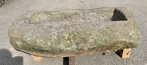 19TH CENTURY ROUGH HEWN STONE TROUGH SOLD - ADDITIONAL PHOTO 9
