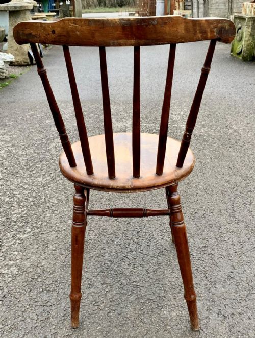 CIRCA 1900 SET OF 6 PENNY SEAT BEECH CHAIRS - ADDITIONAL PHOTO 7