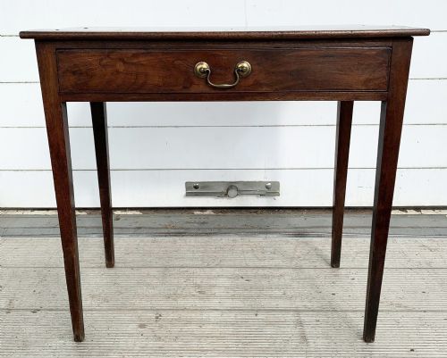 william iv mahogany side table with single drawer square tapering legs and single plank top - CATEGORY: ANTIQUE TABLES - DATED GEORGIAN