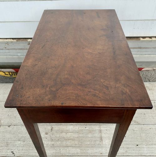 WILLIAM IV MAHOGANY SIDE TABLE WITH SINGLE DRAWER SQUARE TAPERING LEGS AND SINGLE PLANK TOP - ADDITIONAL PHOTO 3