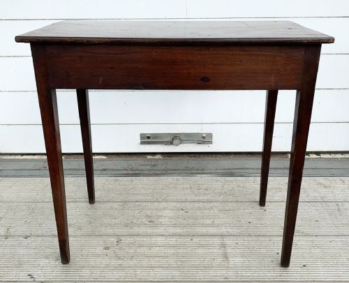 WILLIAM IV MAHOGANY SIDE TABLE WITH SINGLE DRAWER SQUARE TAPERING LEGS AND SINGLE PLANK TOP - ADDITIONAL PHOTO 9