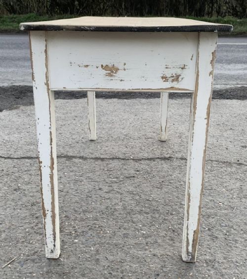 VICTORIAN PINE SERVING OR SIDE TABLE WITH 2 DRAWERS - ADDITIONAL PHOTO 7