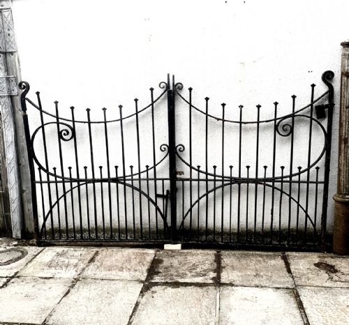 pair of victorian wrought iron blacksmith made gates - CATEGORY: ANTIQUE MISCELLANEOUS - DATED VICTORIAN