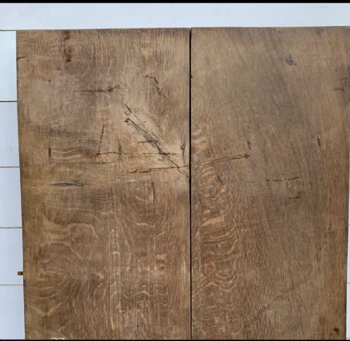 19TH CENTURY 2 PLANK OAK DOOR - ADDITIONAL PHOTO 1