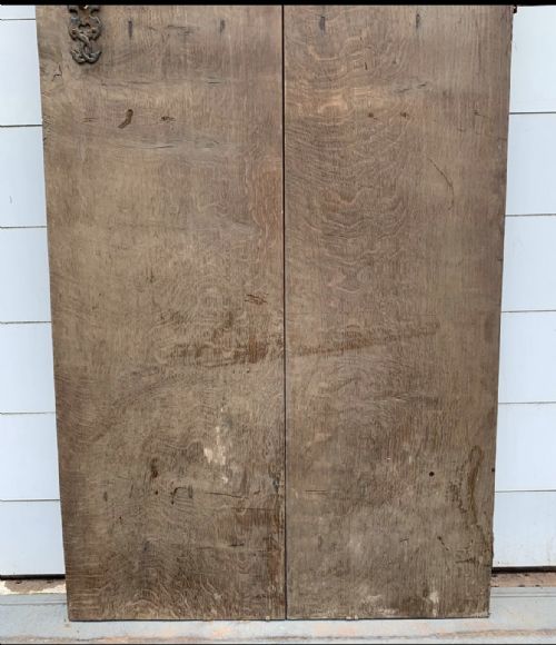 19TH CENTURY 2 PLANK OAK DOOR - ADDITIONAL PHOTO 2