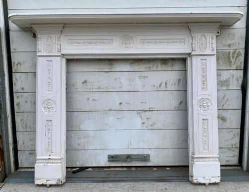 victorian painted cast iron fire surround - CATEGORY: ANTIQUE FIREPLACES - DATED VICTORIAN