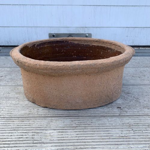 19th century terracotta salter with glazed interior made in north devon - CATEGORY: ANTIQUE CERAMICS - DATED 19TH CENTURY