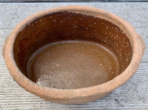 19TH CENTURY TERRACOTTA SALTER WITH GLAZED INTERIOR MADE IN NORTH DEVON - ADDITIONAL PHOTO 2