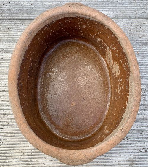 19TH CENTURY TERRACOTTA SALTER WITH GLAZED INTERIOR MADE IN NORTH DEVON - ADDITIONAL PHOTO 8