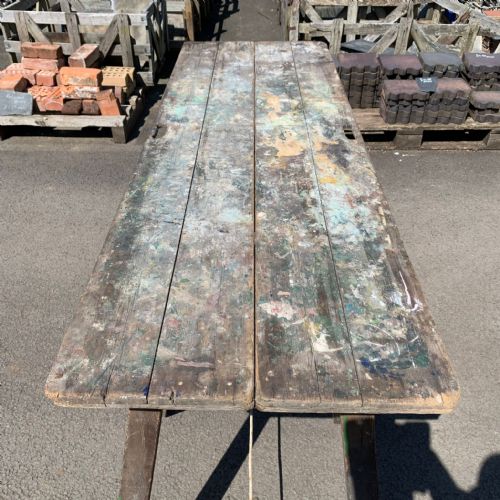 EARLY 20TH CENTURY DECORATOR'S TRESTLE TABLE - ADDITIONAL PHOTO 2