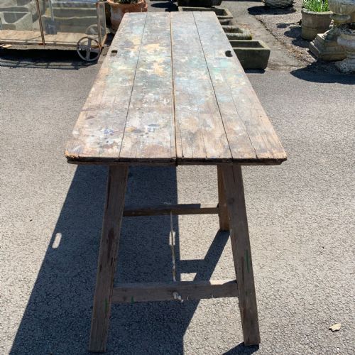 EARLY 20TH CENTURY DECORATOR'S TRESTLE TABLE - ADDITIONAL PHOTO 9