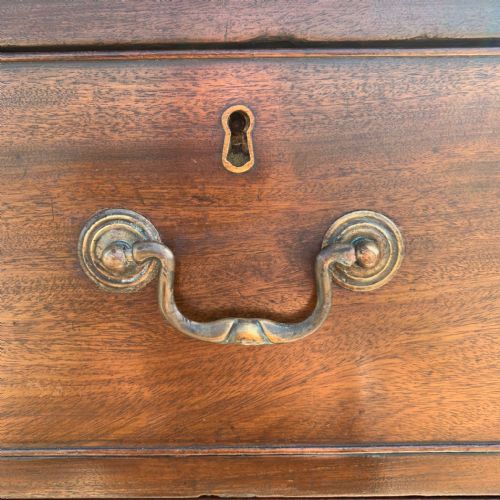 GEORGIAN 1800 MAHOGANY CHEST OF DRAWERS WITH 3 LONG DRAWERS - ADDITIONAL PHOTO 6