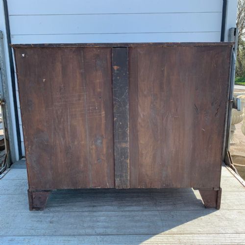 GEORGIAN 1800 MAHOGANY CHEST OF DRAWERS WITH 3 LONG DRAWERS - ADDITIONAL PHOTO 7